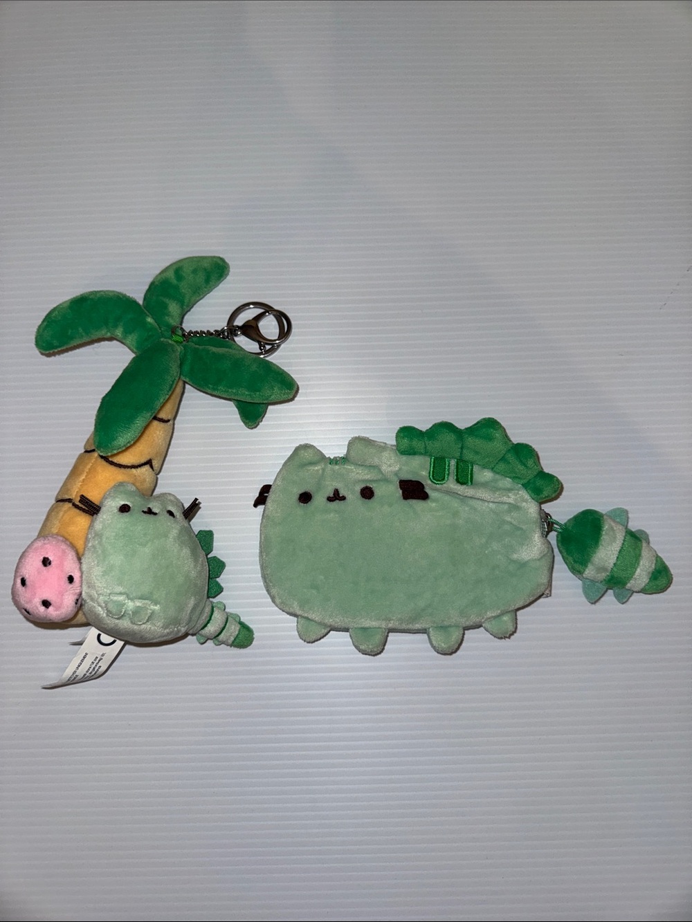Pusheen Green Dino Plush Keychain and Coin Pouch Set